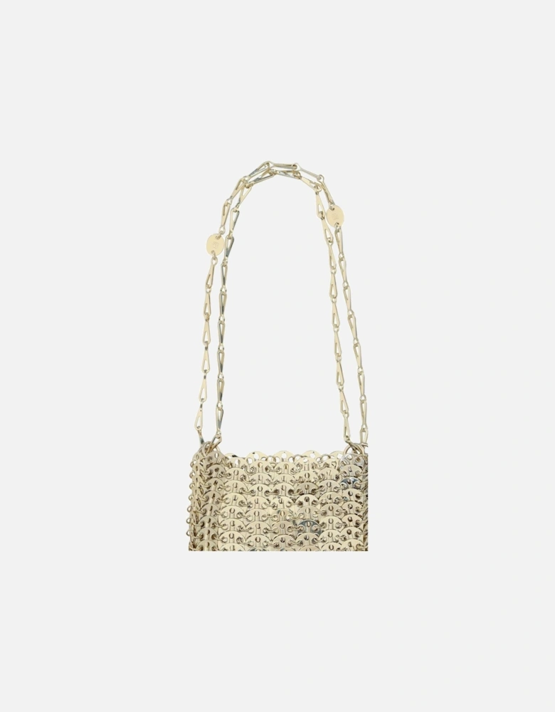 Knitted Metallic Plaques Shoulder Bag Women - Yellow