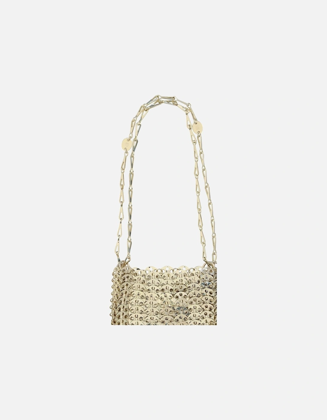 Knitted Metallic Plaques Shoulder Bag Women - Yellow