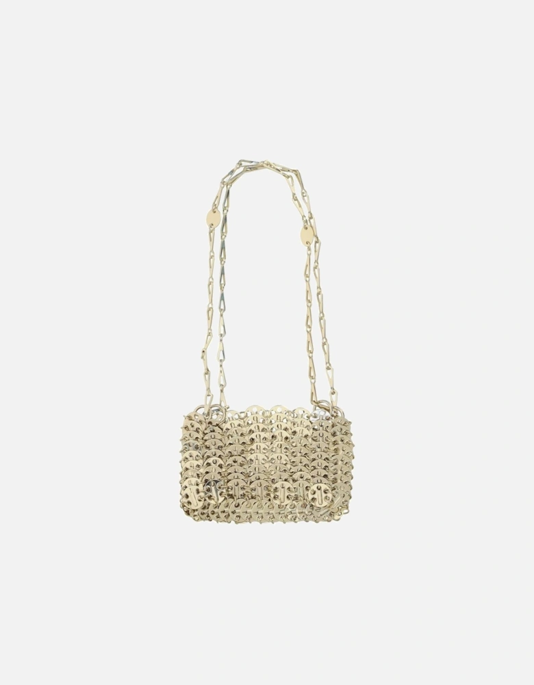 Knitted Metallic Plaques Shoulder Bag Women - Yellow