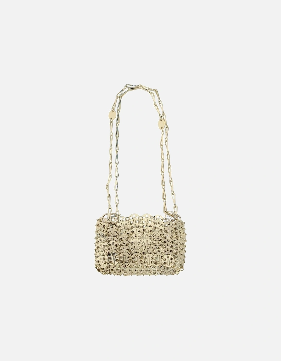 Knitted Metallic Plaques Shoulder Bag Women - Yellow