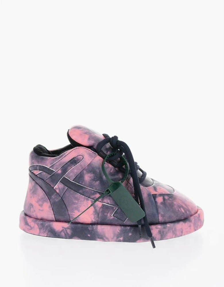 Lace-Up Leather Sneakers with Rubber Sole Women - Multicolor
