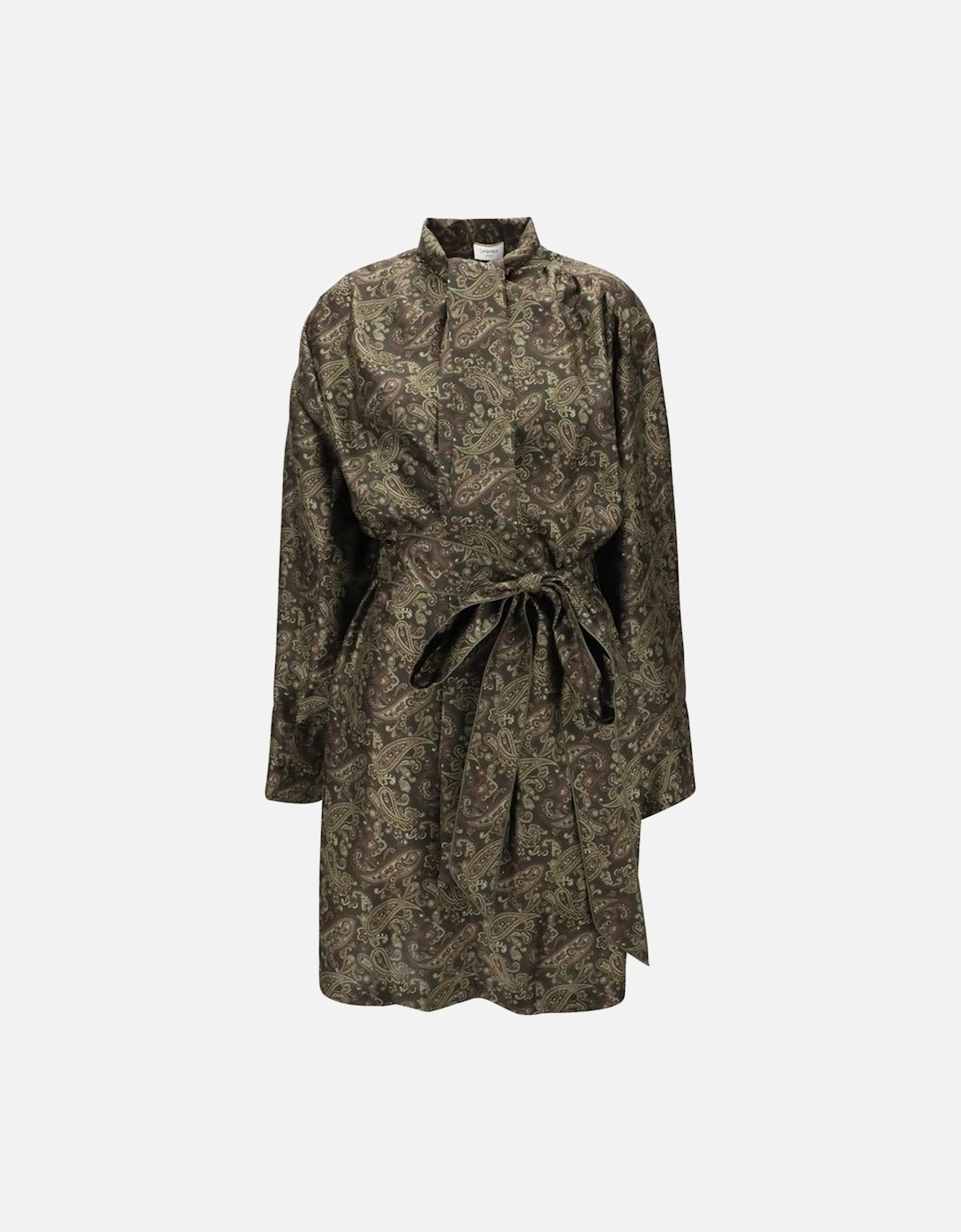 Lavalliere Short Dress with Coordinating Belt Women - Green Dresses, 4 of 3