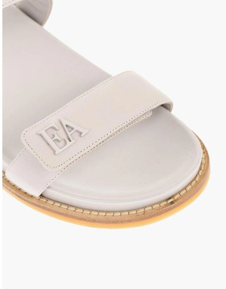 Leather Sneakers with Rubber Sole Women - Gray Sandals