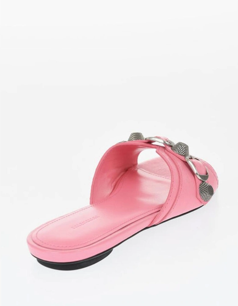 Leather Studded Buckle Sandals Women - Multicolor