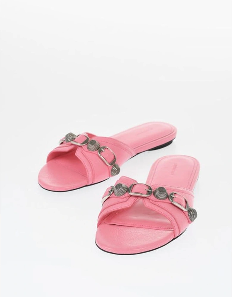 Leather Studded Buckle Sandals Women - Multicolor