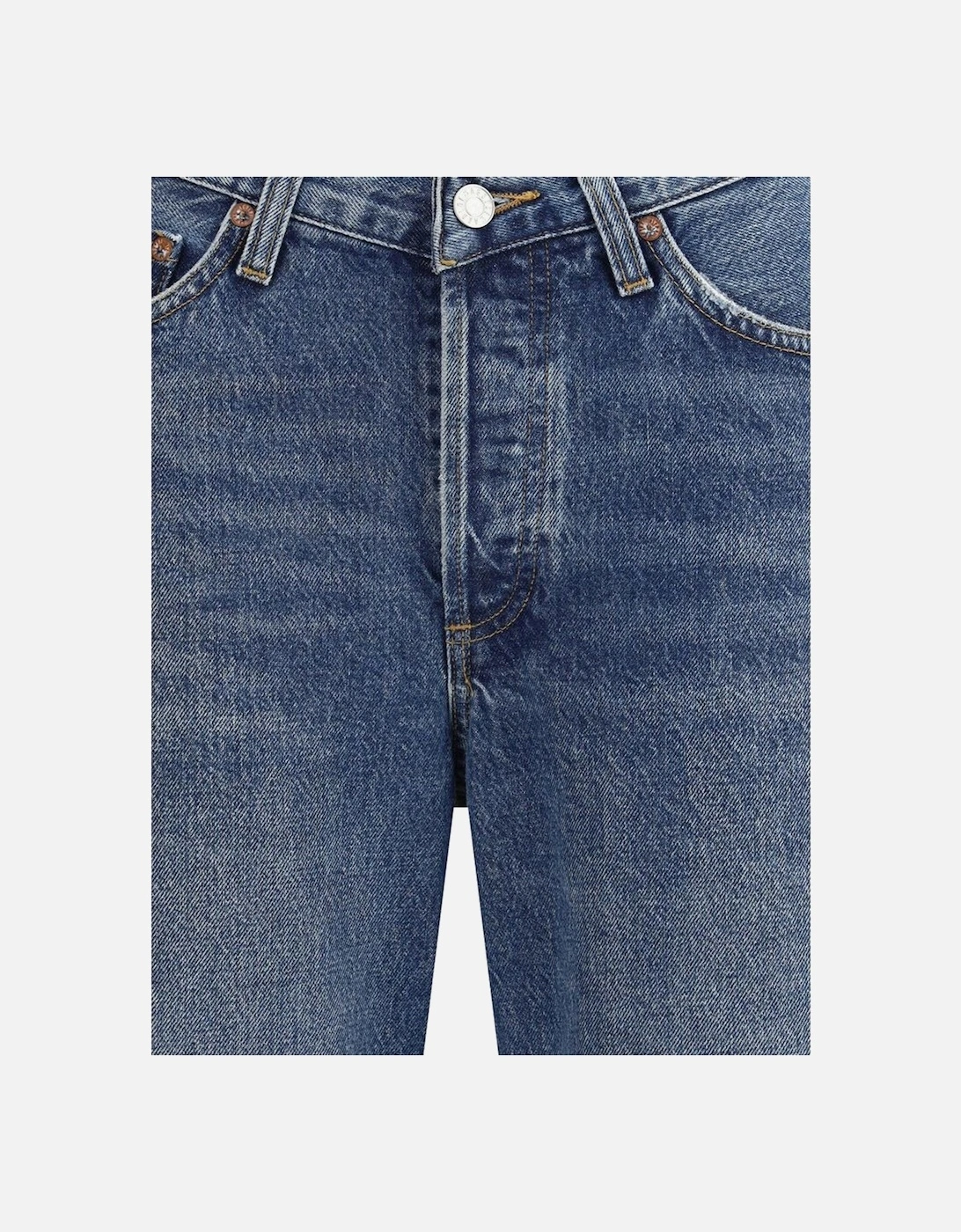 V-Front Straight Leg Five-Pocket Jeans Women - Blue Jeans