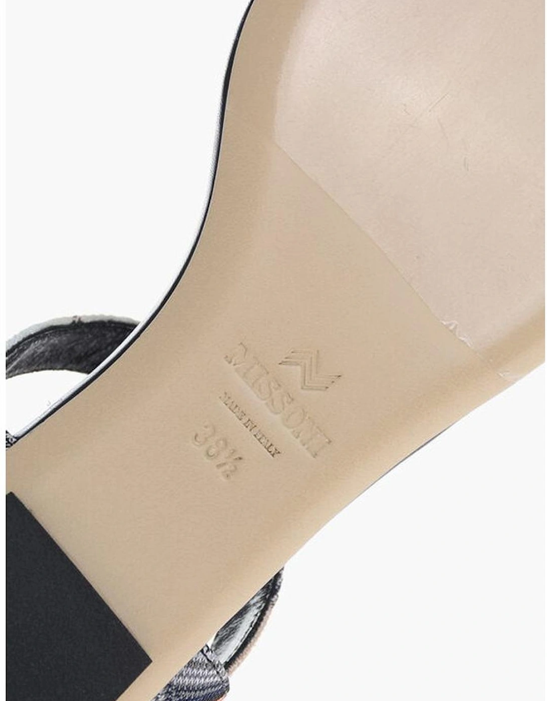 Canvas Buckle Ankle Strap Sandals Women - Multicolor