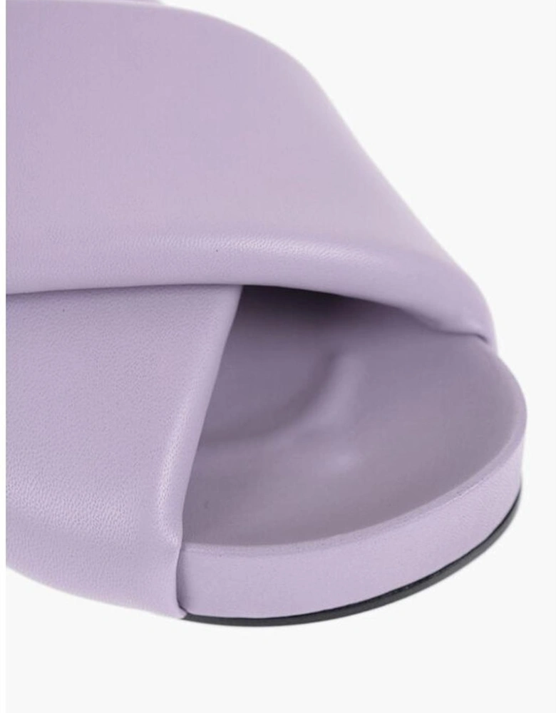 Leather Sole Purple Shoes Women Sandals