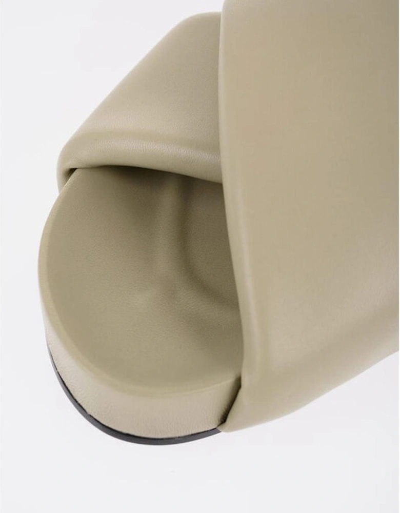Leather Sole Beige Sandals Women
