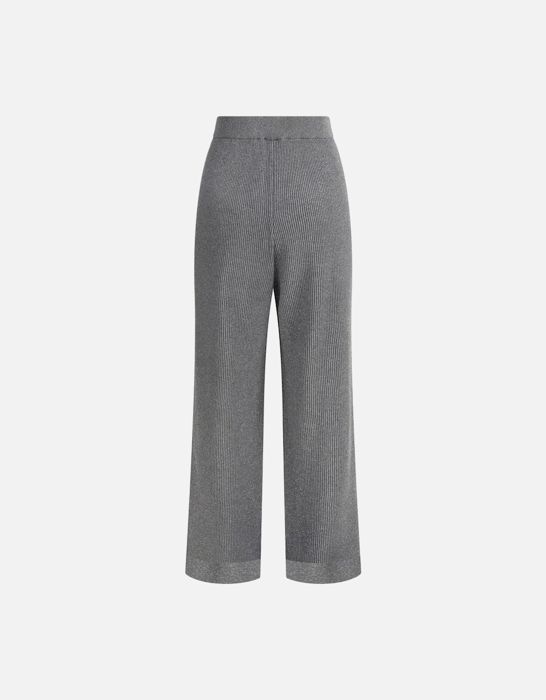 Lurex Ribbed Straight Leg Pants Women - Gray Jeans