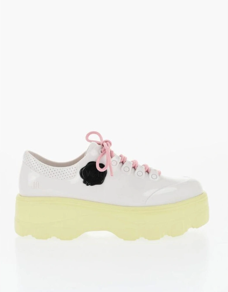 Lace-Up Platform Rubber Sole Sneakers Women - White