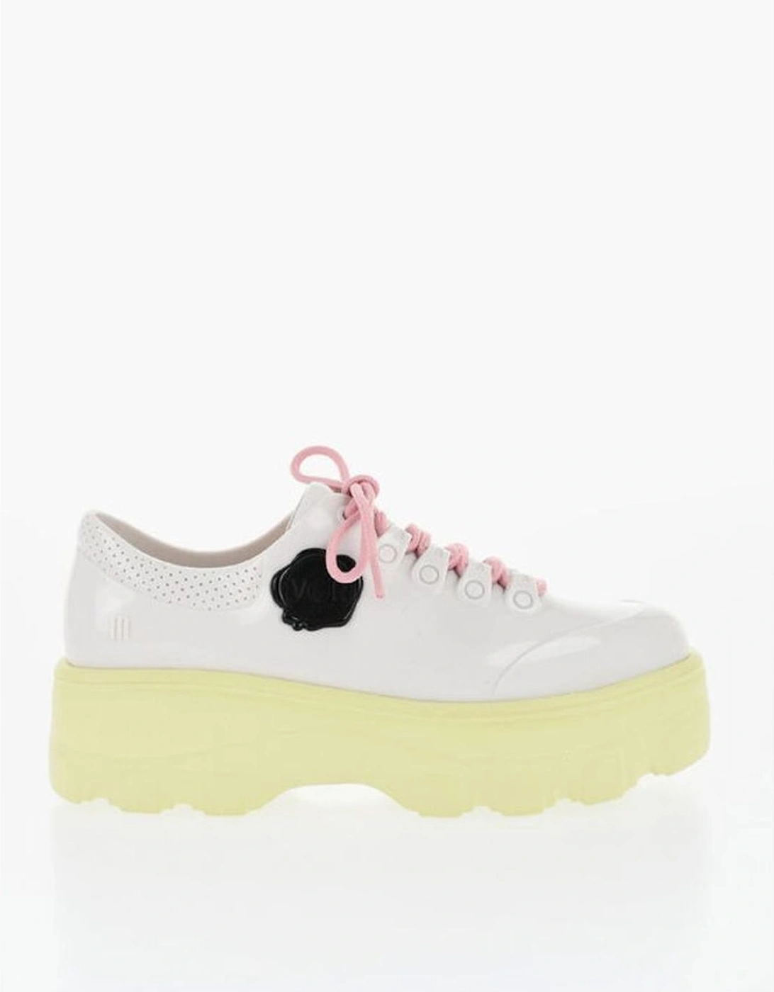 Lace-Up Platform Rubber Sole Sneakers Women - White