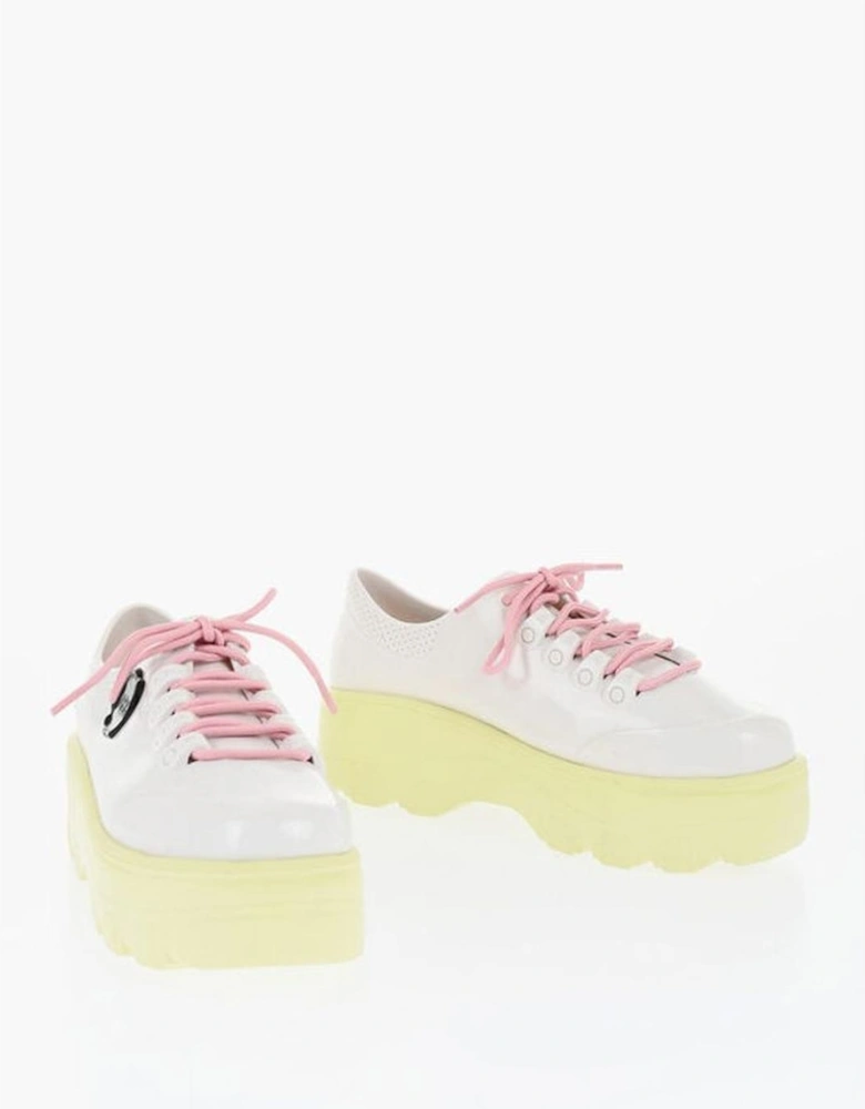 Lace-Up Platform Rubber Sole Sneakers Women - White