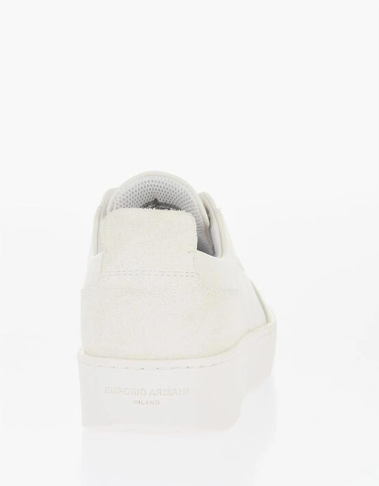 Textured Leather Lace-Up Sneakers Women - White