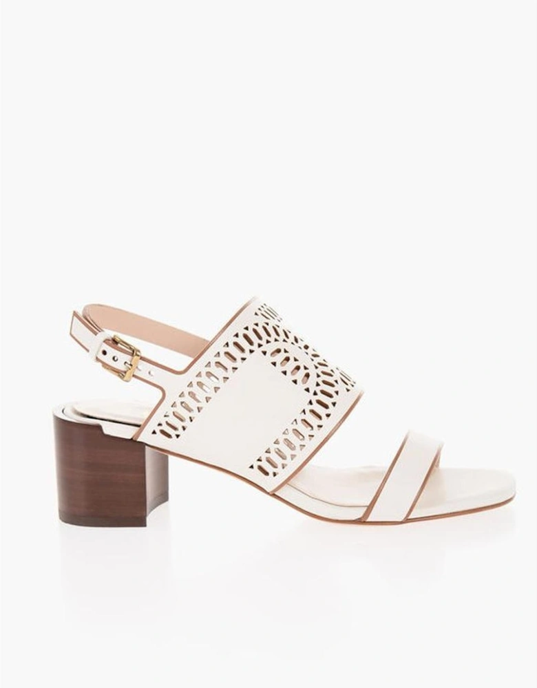 Square Toe Ankle Strap Sandals Women - White