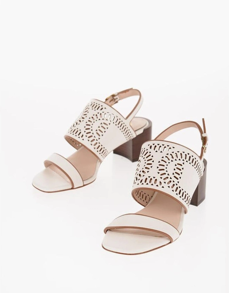 Square Toe Ankle Strap Sandals Women - White