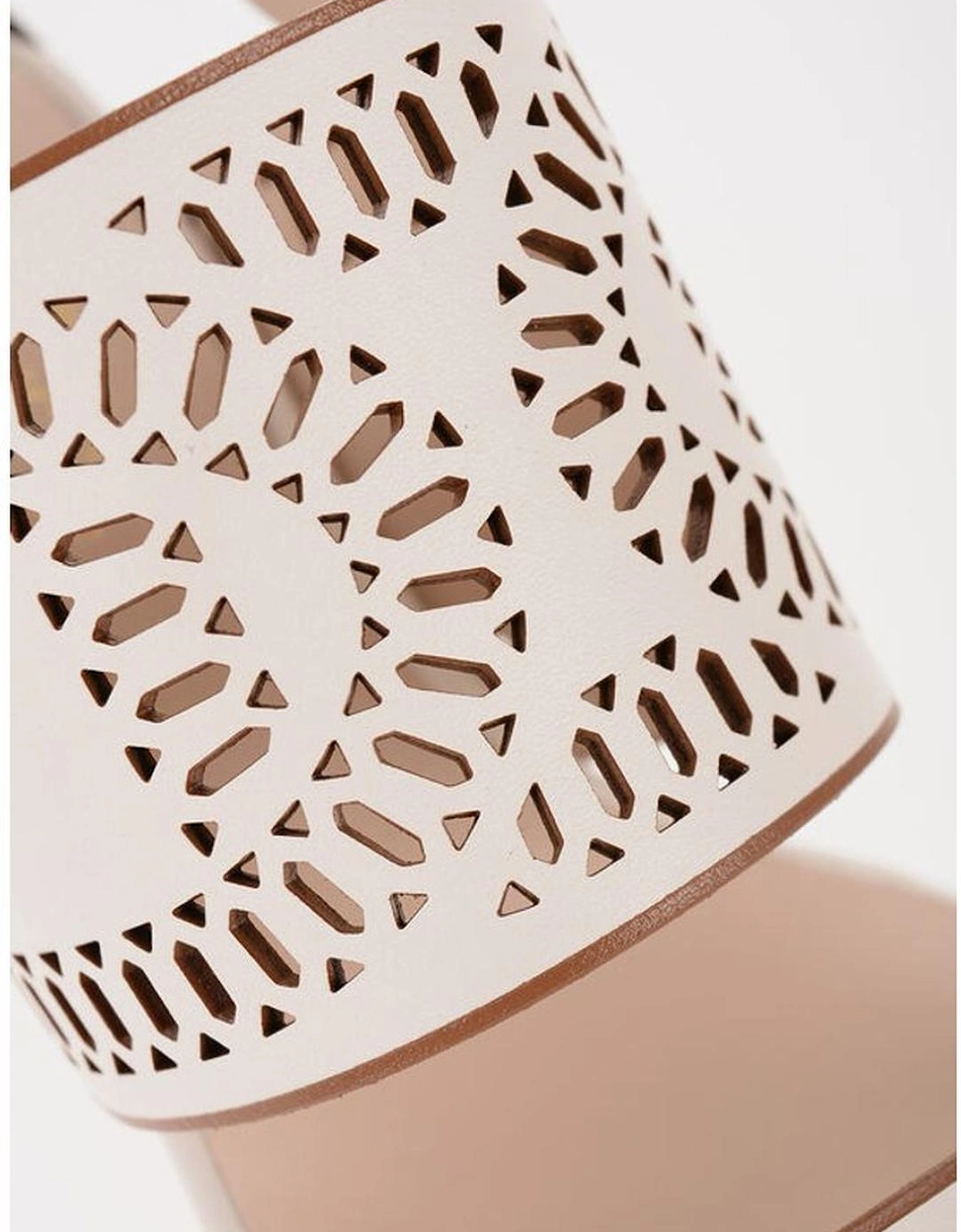 Square Toe Ankle Strap Sandals Women - White