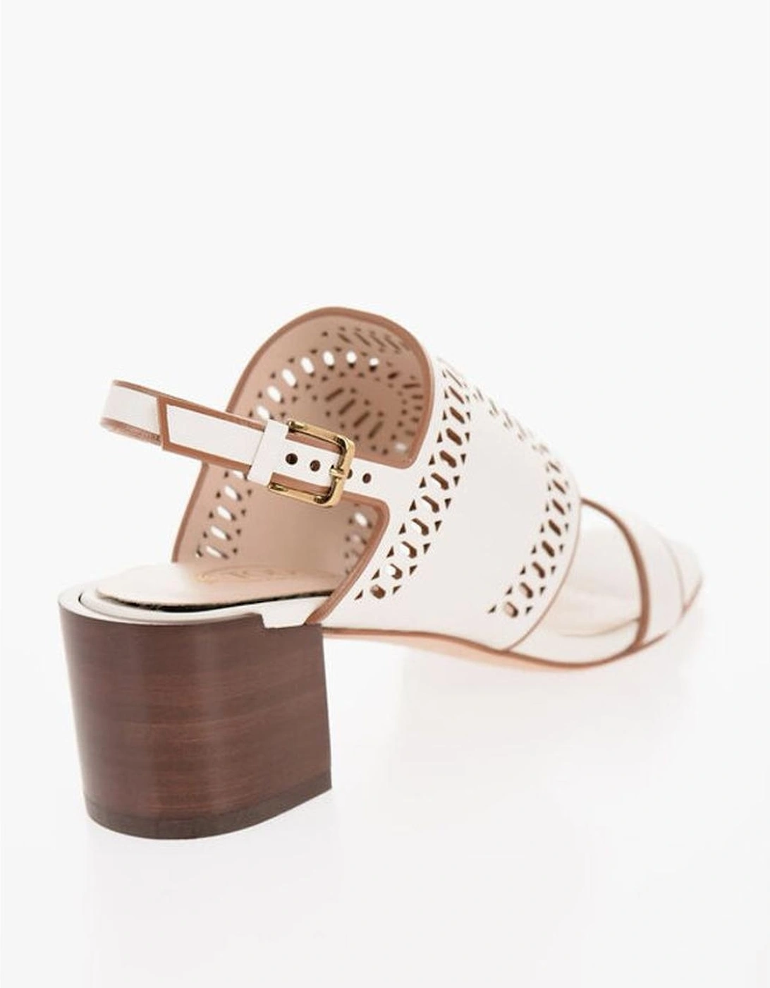 Square Toe Ankle Strap Sandals Women - White