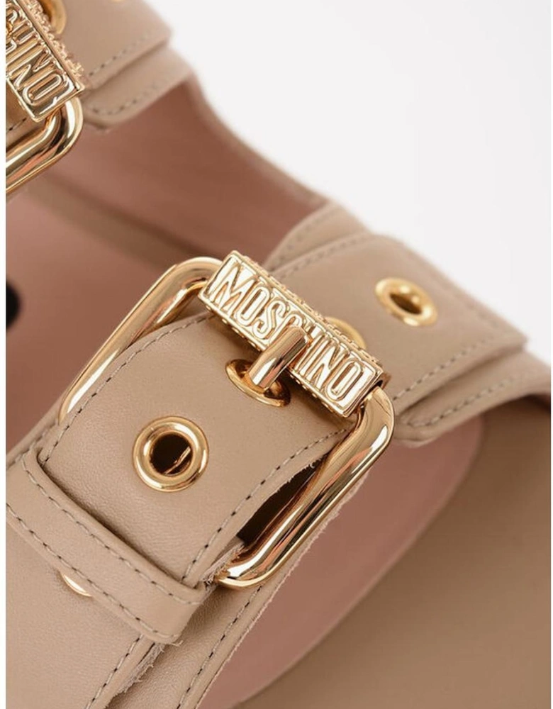 Platform Buckle Rubber Sole Sandals Women - Brown
