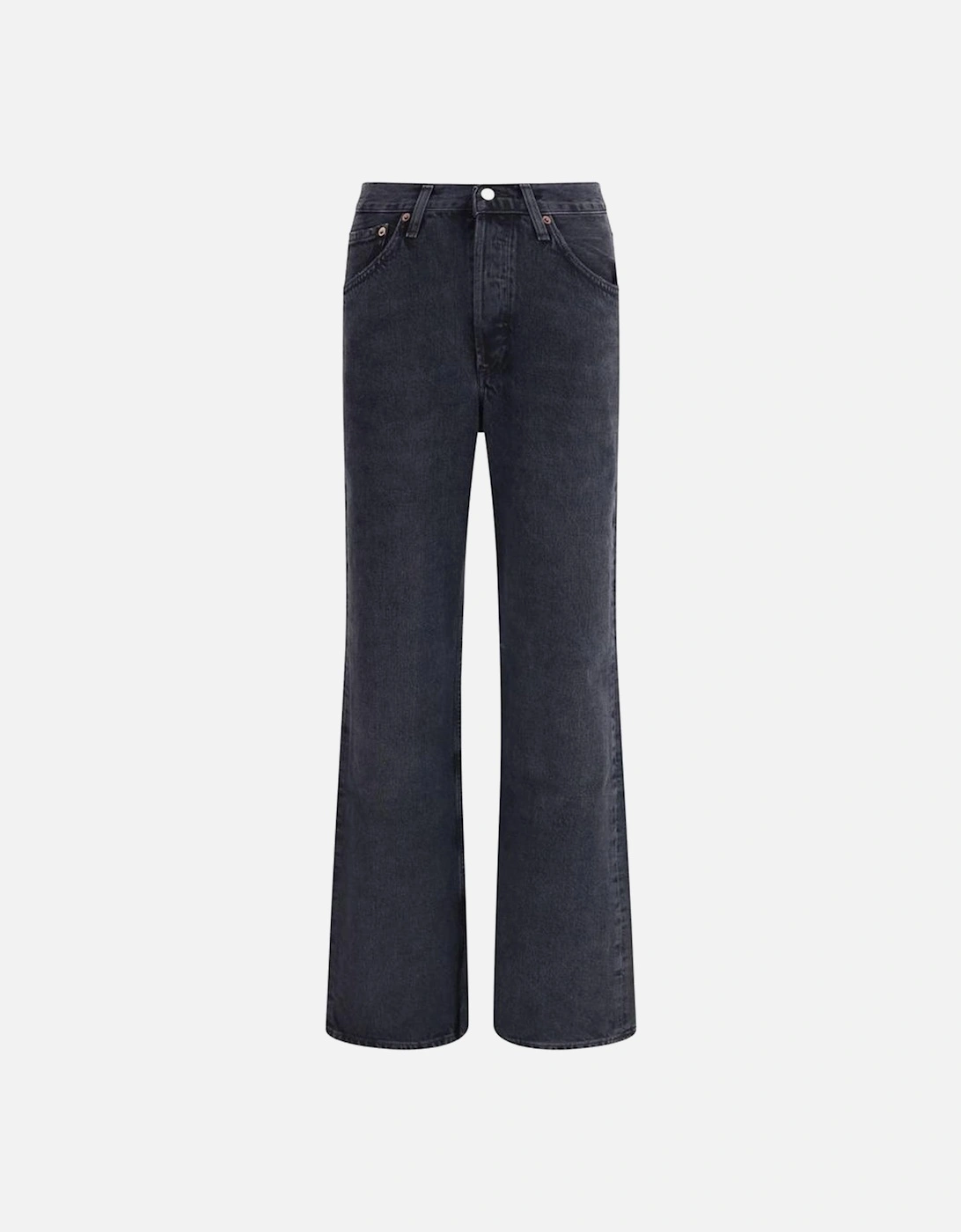 V-Shaped Waistband Straight Leg Jeans Women - Black Jeans, 4 of 3