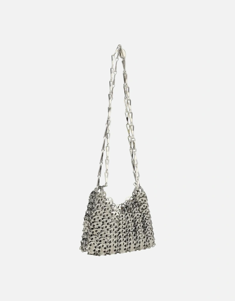 Metallic Disc Chainmail Shoulder Bag Women - Gray
