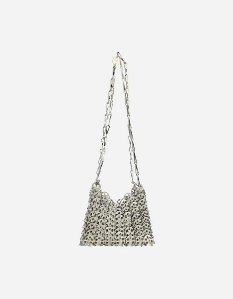 Metallic Disc Chainmail Shoulder Bag Women - Gray