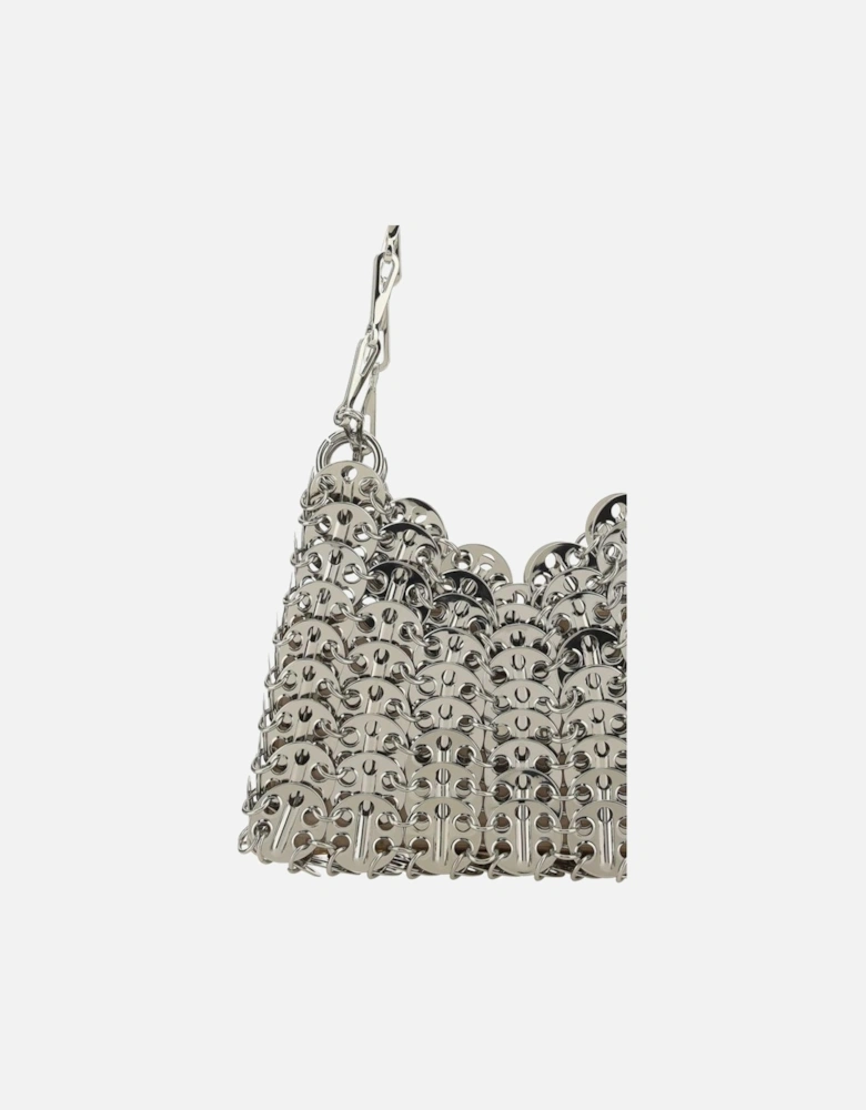 Metallic Disc Chainmail Shoulder Bag Women - Gray