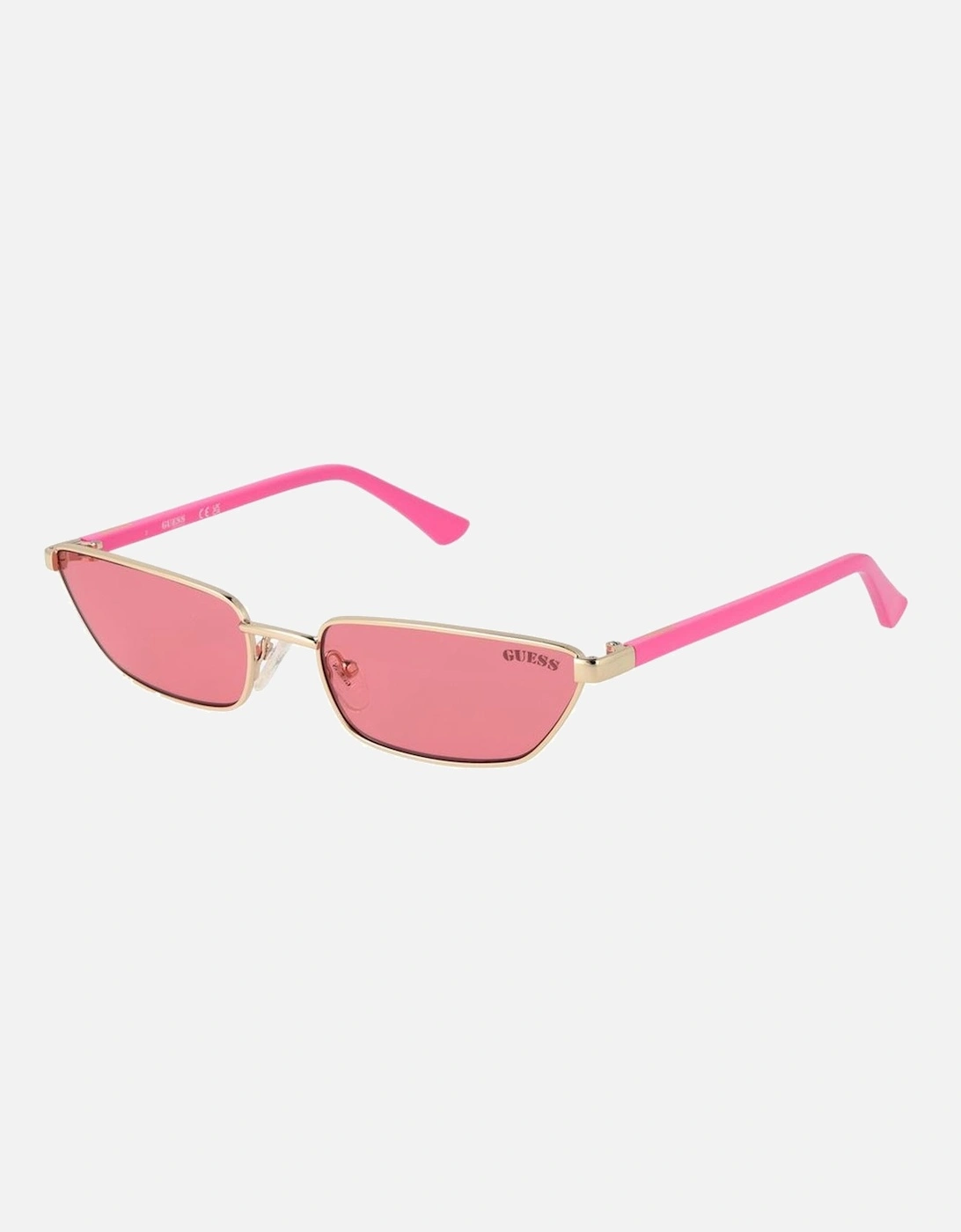 Cat Eye Metal Frame Sunglasses Women - Gold, 4 of 3