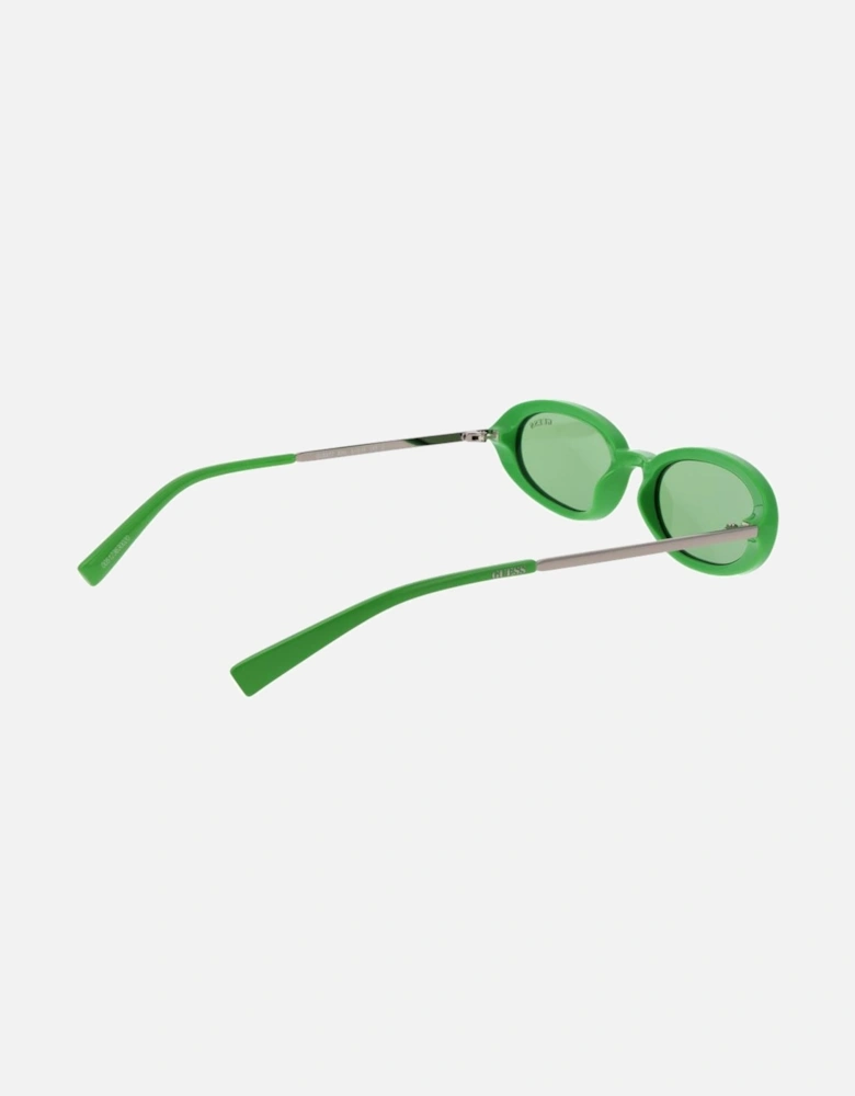 Oval Plastic Frame Sunglasses with 100% UV Protection Unisex - Green