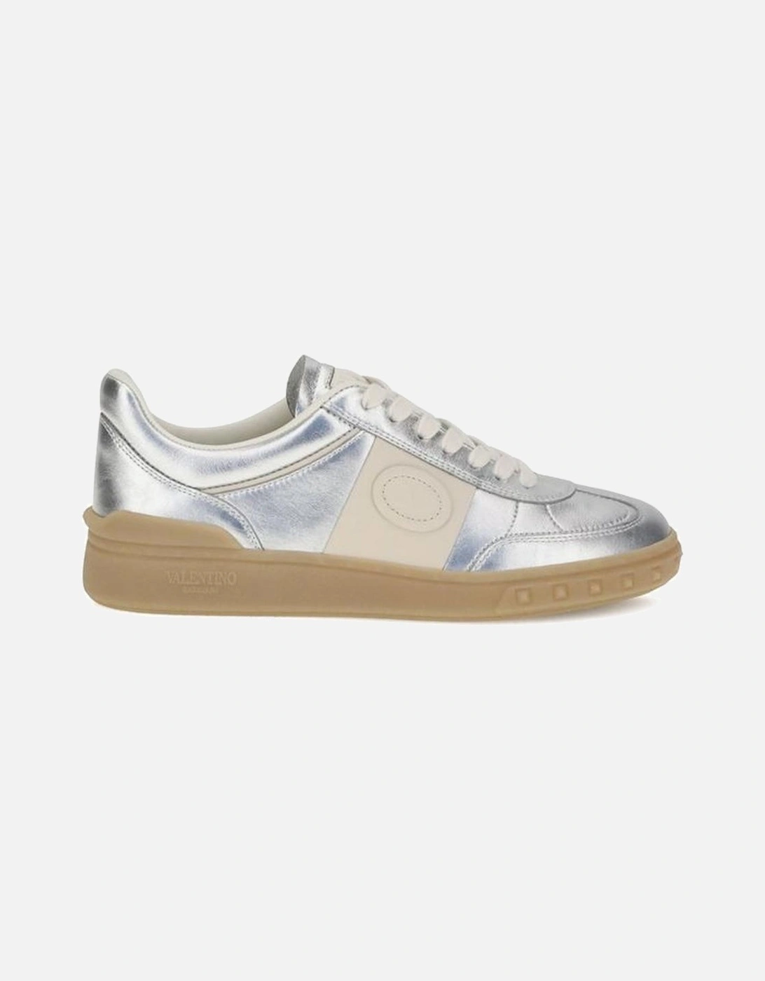 Upvillage Laminated Calf Leather Sneakers Women - Silver, 5 of 4