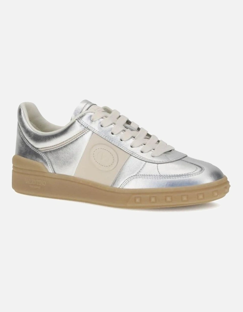 Upvillage Laminated Calf Leather Sneakers Women - Silver
