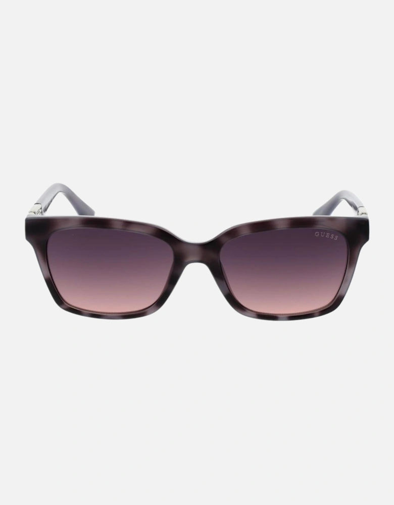 Gradient Rectangle Plastic Frame Sunglasses Women - Gray