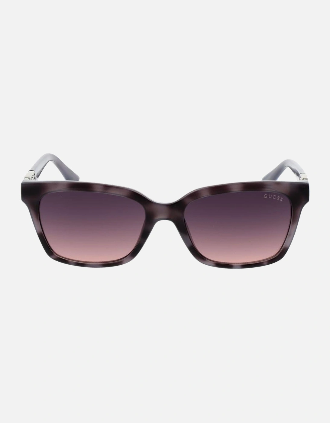 Gradient Rectangle Plastic Frame Sunglasses Women - Gray