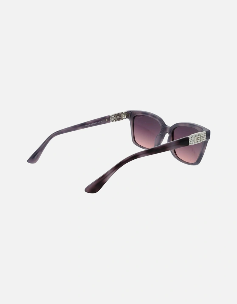 Gradient Rectangle Plastic Frame Sunglasses Women - Gray