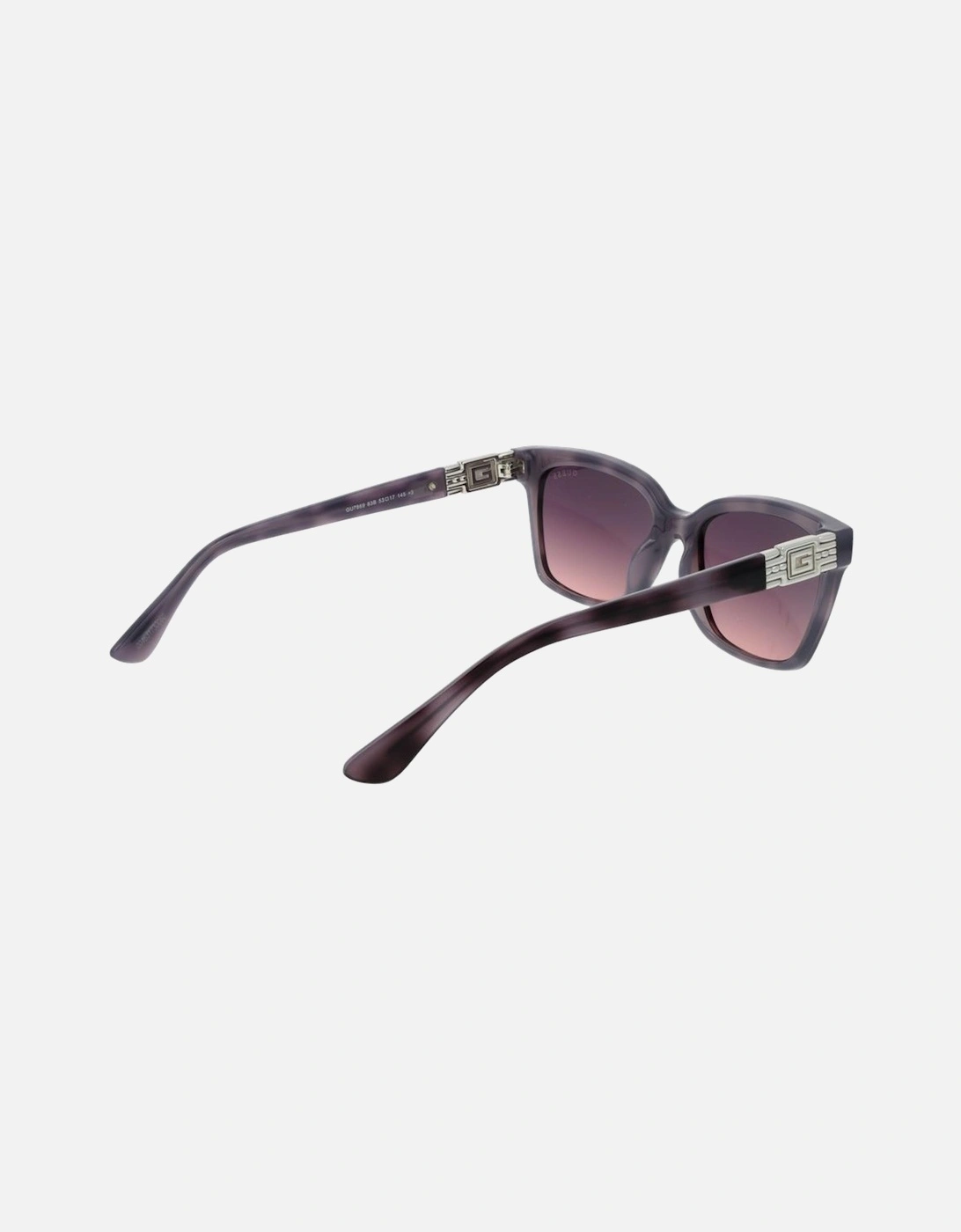Gradient Rectangle Plastic Frame Sunglasses Women - Gray