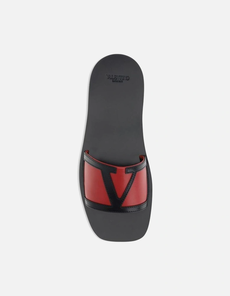 Viva Superstar Leather Sandals with VLogo Women - Red
