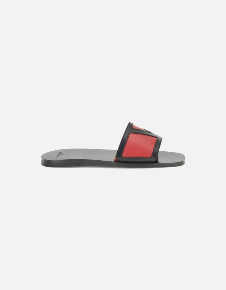 Viva Superstar Leather Sandals with VLogo Women - Red