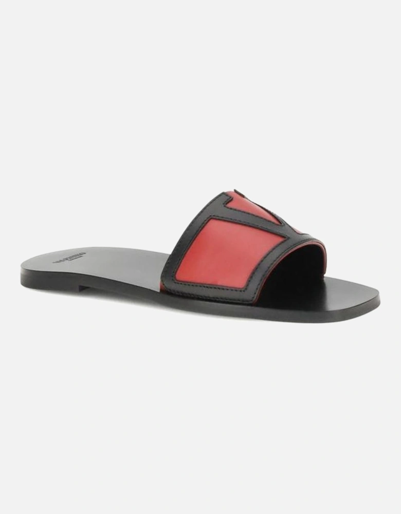 Viva Superstar Leather Sandals with VLogo Women - Red