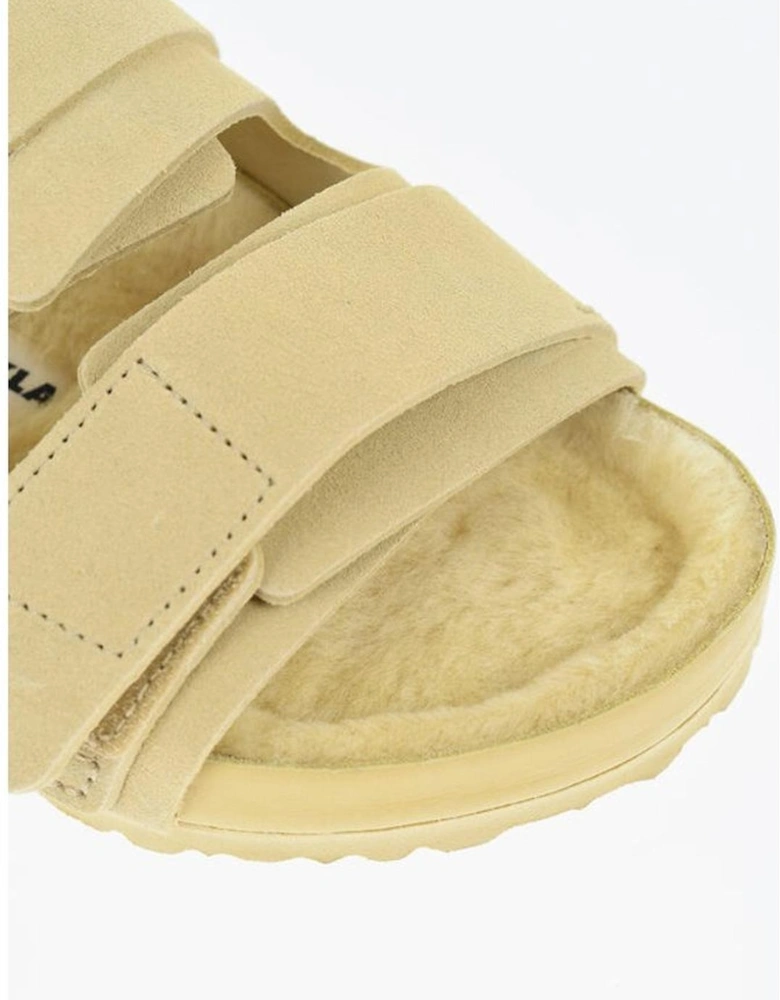 Velcro Closure Round Toe Regular Fit Sneakers Women - Yellow Sandals