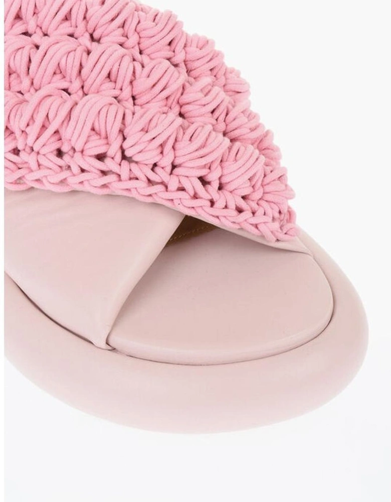Leather Slip-On Shoes with Rubber Sole Women - Multicolor Sandals