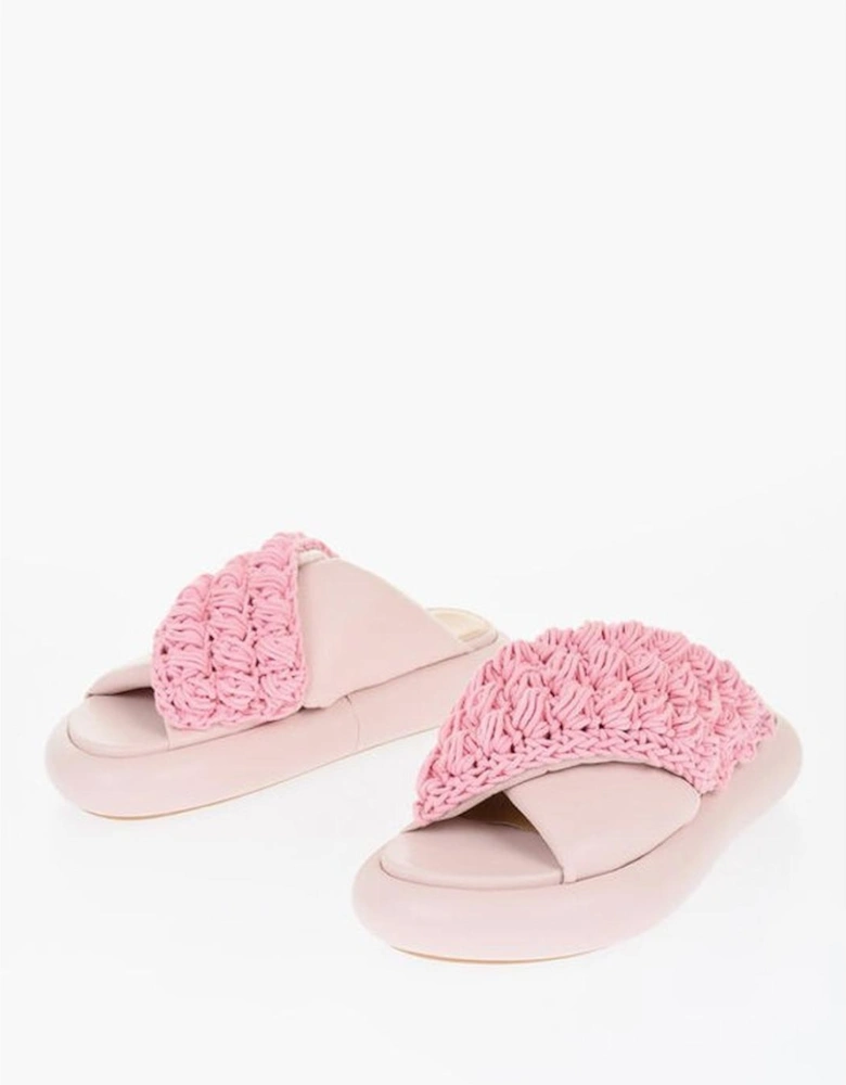Leather Slip-On Shoes with Rubber Sole Women - Multicolor Sandals