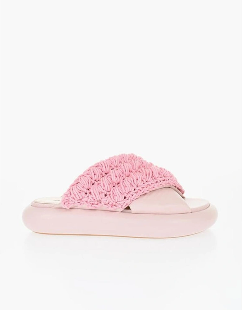 Leather Slip-On Shoes with Rubber Sole Women - Multicolor Sandals