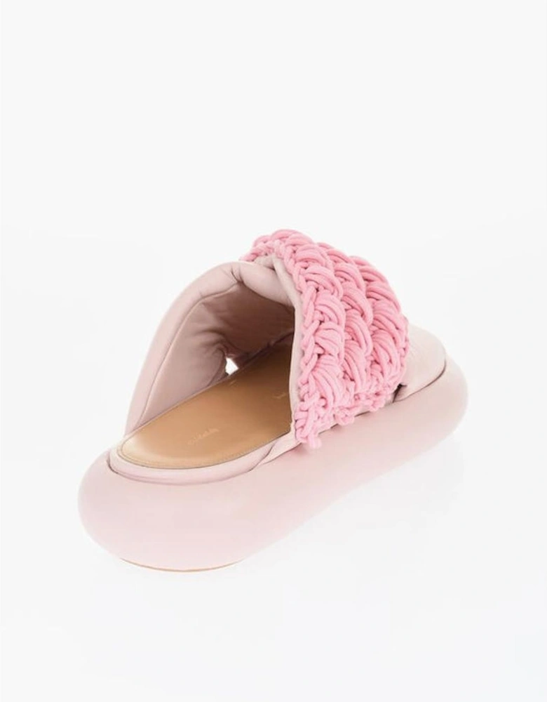 Leather Slip-On Shoes with Rubber Sole Women - Multicolor Sandals