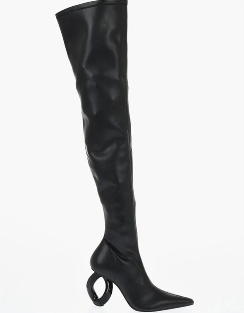 Leather Sole Zip Pull-On Boots Women - Black