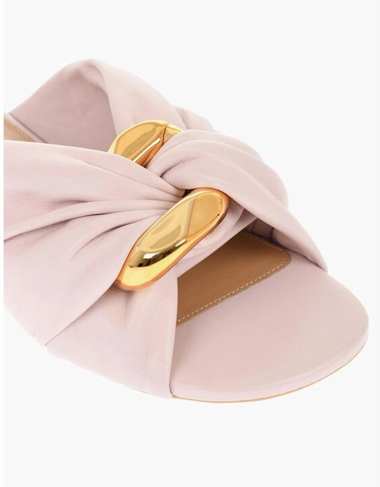 Leather Slip-On Shoes with Rubber Sole Women - Multicolor Sandals