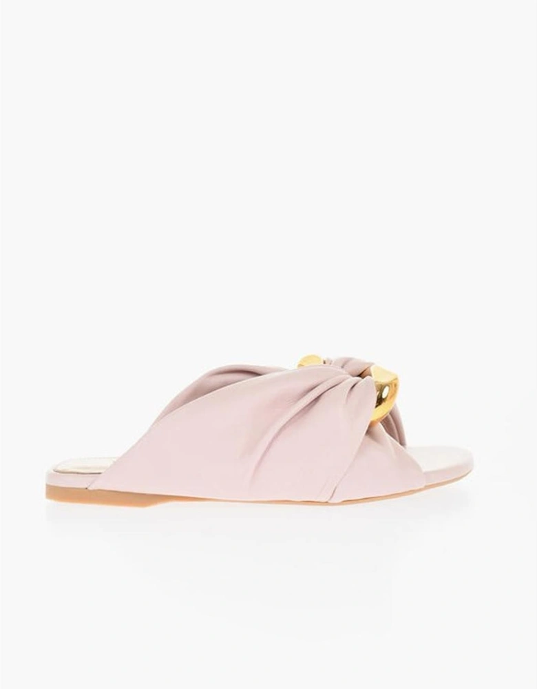 Leather Slip-On Shoes with Rubber Sole Women - Multicolor Sandals