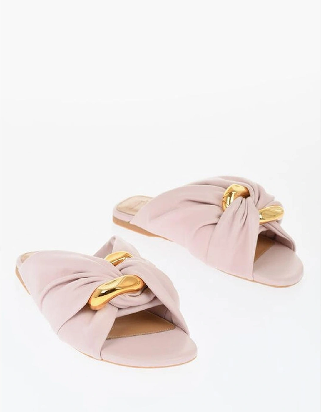 Leather Slip-On Shoes with Rubber Sole Women - Multicolor Sandals, 5 of 4