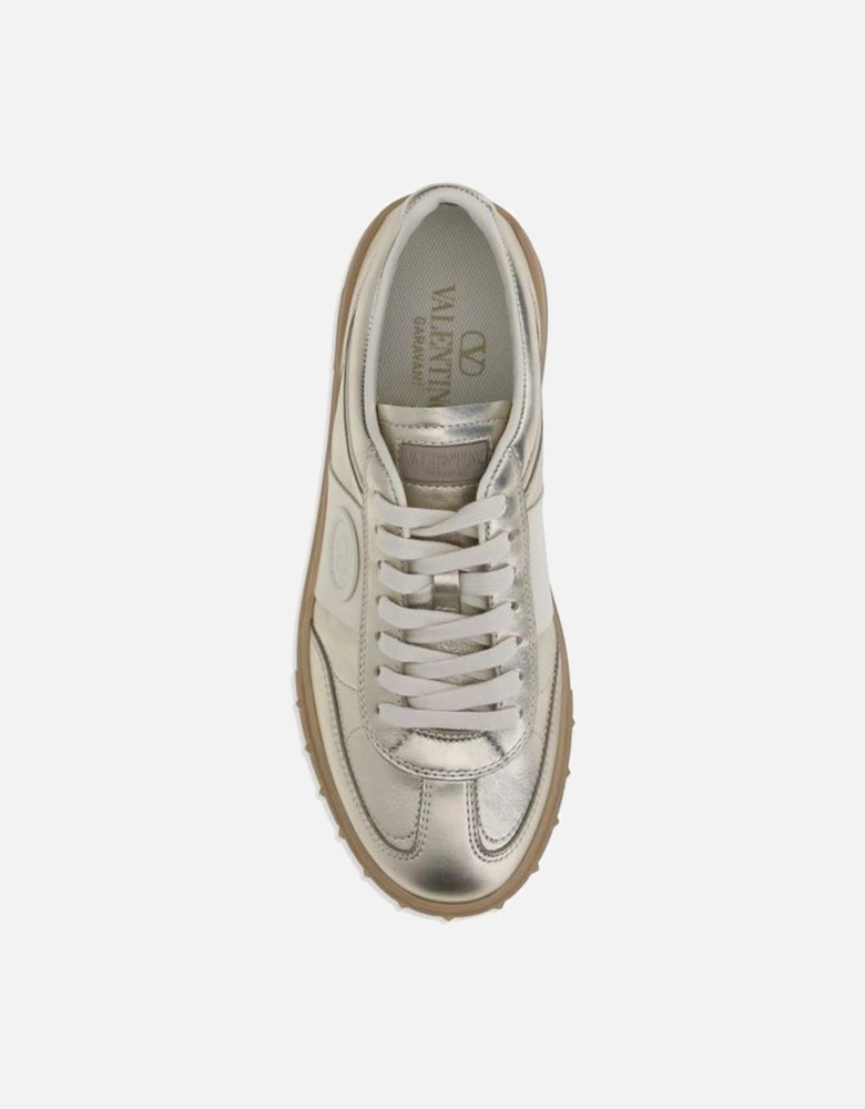 Laminated Calf Leather Upvillage Sneakers Women - Gold