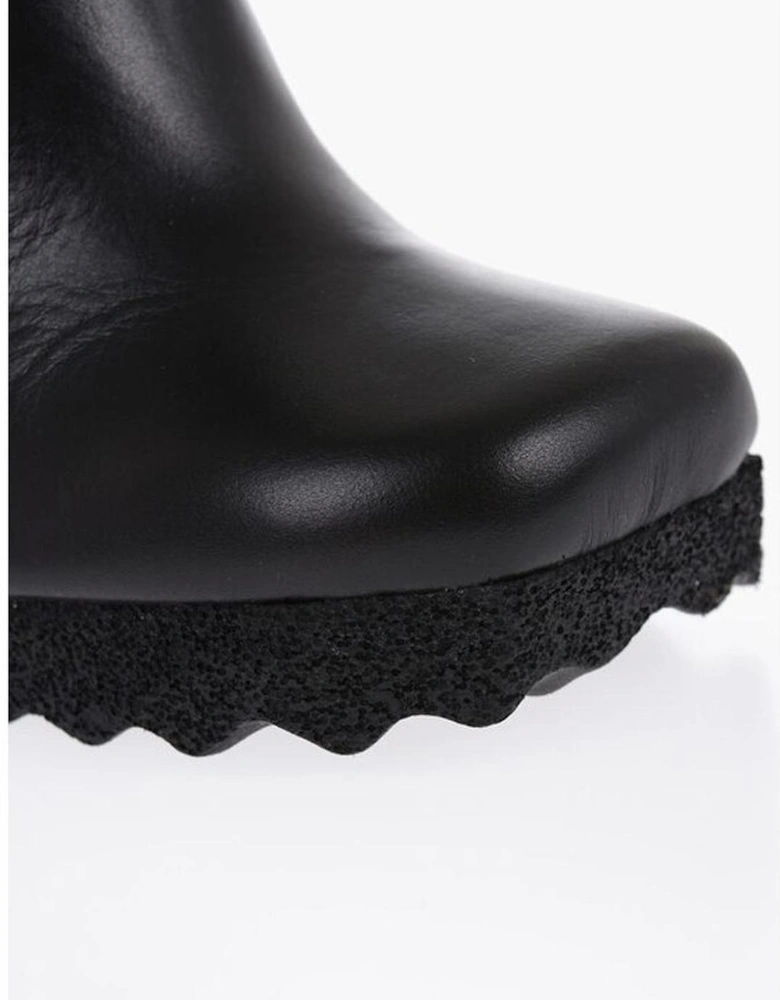 Leather Pull-On Boots with Elasticised Gores Women - Black