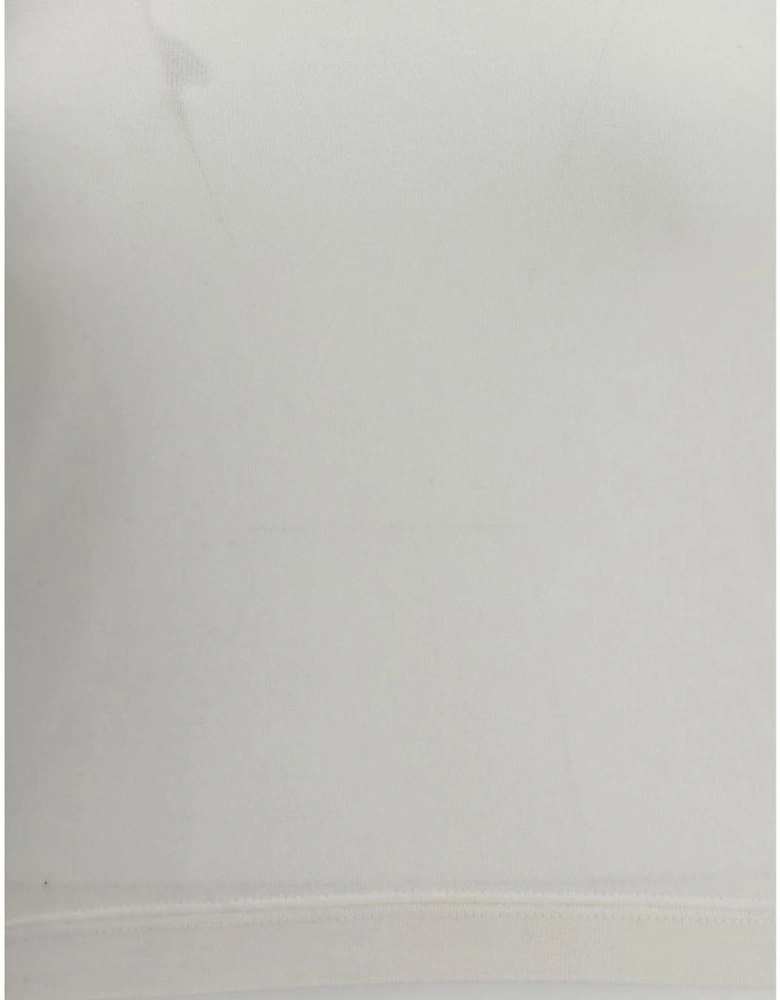 Knit Cashmere-Cotton Cropped T-Shirt Women - White